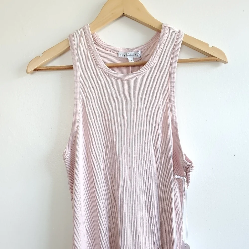 New Young Fabulous & Broke Robbie Blush Tank Midi Dress NWT